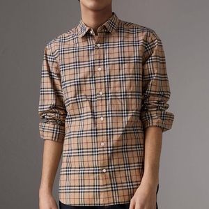 Men’s Burberry Check Cotton Shirt